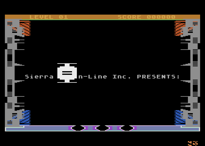 WallWar Atari 8-bit Screenshot: Sierra On-Line presents...