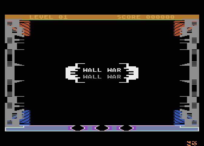 WallWar Atari 8-bit Screenshot: Title screen.