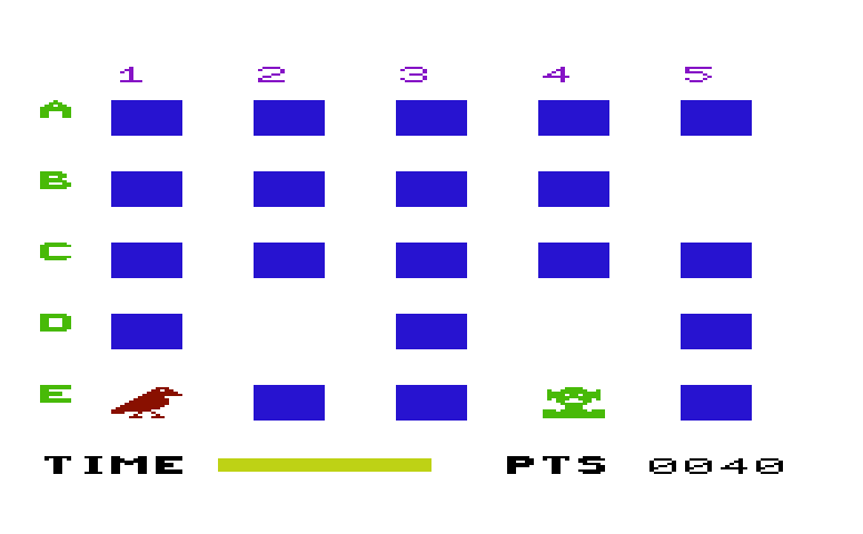 Flip 'N' Match Commodore VIC-20 Screenshot: No match here...