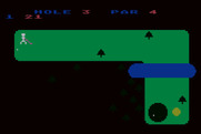 Golf Challenge for Atari 8-bit - Teeing off on hole 3.