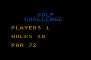Golf Challenge for Atari 8-bit - Title screen and game options.