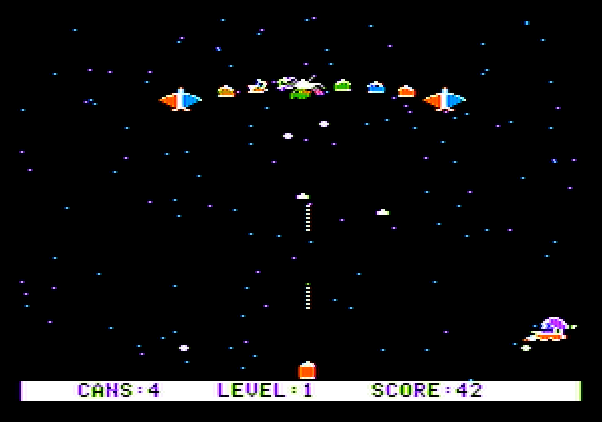 Pest Patrol Apple II Screenshot: Start of level 1...