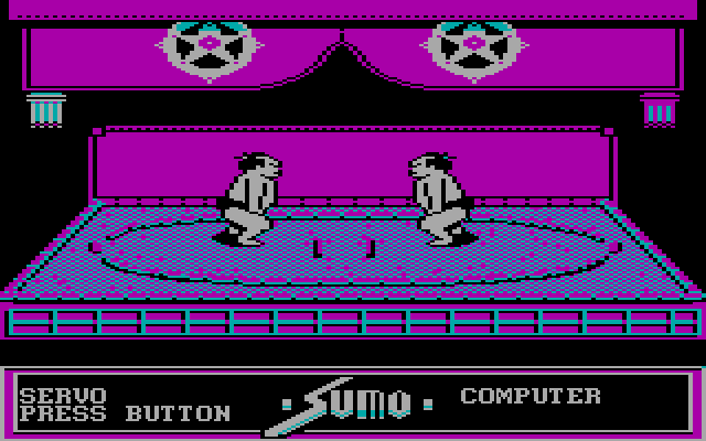 World Games IBM PC/Compatibles Screenshot: Press button to begin the event!