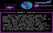 World Games for IBM PC/Compatibles - Barrel jumping overview.