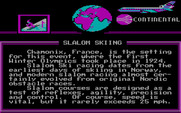 World Games for IBM PC/Compatibles - Slalom skiing is up next.