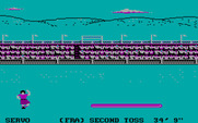 World Games for IBM PC/Compatibles - Not a great toss, but my character celebrates anyway.