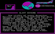 World Games for IBM PC/Compatibles - Next event is cliff diving.