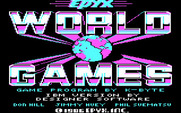 World Games for IBM PC/Compatibles - Title screen.