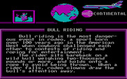 World Games for IBM PC/Compatibles - Our next destination is bull riding.