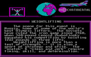 World Games for IBM PC/Compatibles - Introduction to weightlifting.