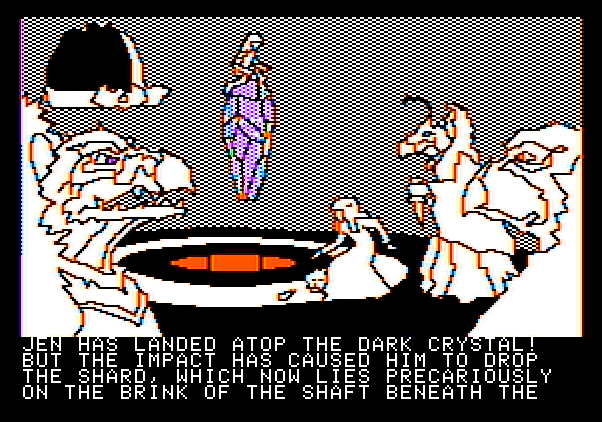 Hi-Res Adventure #6: The Dark Crystal Apple II Screenshot: The dark crystal!