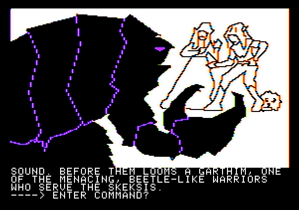 Hi-Res Adventure #6: The Dark Crystal Apple II Screenshot: I need to make an escape!