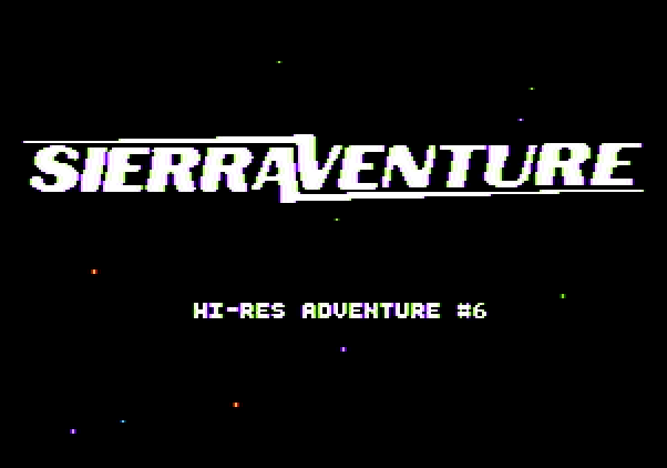 Hi-Res Adventure #6: The Dark Crystal Apple II Screenshot: SierraVenture logo.