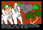 Hi-Res Adventure #6: The Dark Crystal for Apple II - Traversing a craggy brushland.