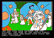 Hi-Res Adventure #6: The Dark Crystal for Apple II - The pod village; these people seem friendly!