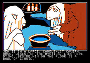 Hi-Res Adventure #6: The Dark Crystal for Apple II - Talking with Ursu in a cavern.
