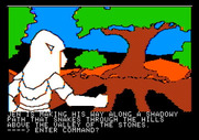 Hi-Res Adventure #6: The Dark Crystal for Apple II - Walking along a shadowy path...