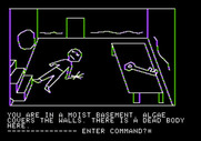 Hi-Res Adventure #1: Mystery House for Apple II - Another body, and a key!