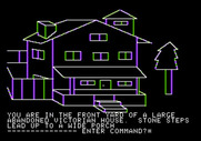 Hi-Res Adventure #1: Mystery House for Apple II - Game start.
