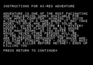 Hi-Res Adventure #1: Mystery House for Apple II - Instructions for Hi-Res Adventures.