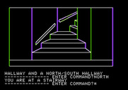 Hi-Res Adventure #1: Mystery House for Apple II - Should we go up these stairs?
