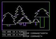 Hi-Res Adventure #1: Mystery House for Apple II - Lost in the forest.