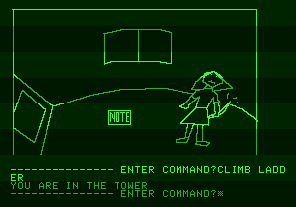 Hi-Res Adventure #1: Mystery House Apple II Screenshot: Who is this?
