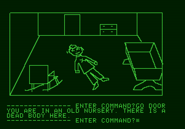Hi-Res Adventure #1: Mystery House Apple II Screenshot: Found someone else...