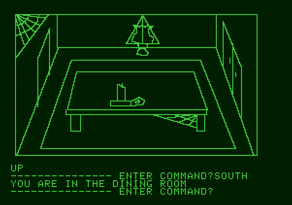 Hi-Res Adventure #1: Mystery House Apple II Screenshot: I found a candle!