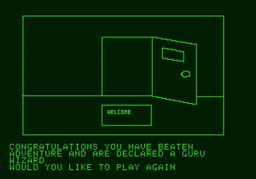 Hi-Res Adventure #1: Mystery House for Apple II - Congratulations, you won!