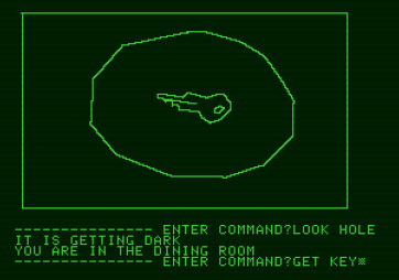 Hi-Res Adventure #1: Mystery House for Apple II - A key! This will certainly have a use somewhere...