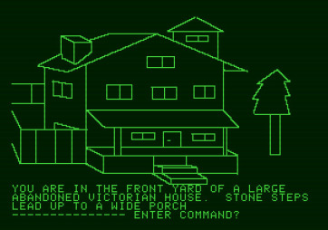 Hi-Res Adventure #1: Mystery House for Apple II - Game start.