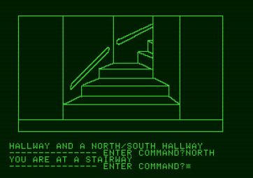 Hi-Res Adventure #1: Mystery House for Apple II - This staircase heads into the attic...