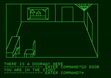 Hi-Res Adventure #1: Mystery House for Apple II - Not much in the study...or is there?