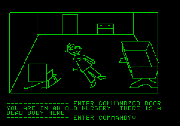 Hi-Res Adventure #1: Mystery House Apple II Screenshot: Found someone else...