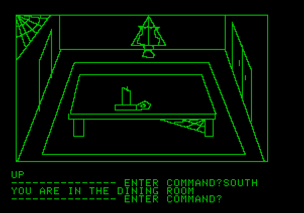 Hi-Res Adventure #1: Mystery House Apple II Screenshot: I found a candle!