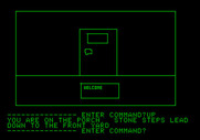 Hi-Res Adventure #1: Mystery House for Apple II - The front door to the house...