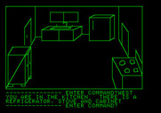 Hi-Res Adventure #1: Mystery House for Apple II - Exploring the kitchen.