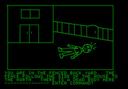 Hi-Res Adventure #1: Mystery House for Apple II - Uh oh, a dead body! That can't be good...