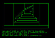 Hi-Res Adventure #1: Mystery House for Apple II - This staircase heads into the attic...