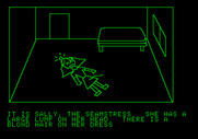 Hi-Res Adventure #1: Mystery House for Apple II - Sally, the seamstress is dead too...