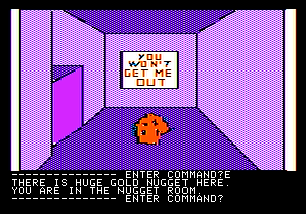 Hi-Res Adventure #3: Cranston Manor Apple II Screenshot: Confusing and ominous messages are everywhere...