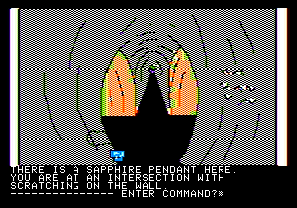 Hi-Res Adventure #3: Cranston Manor Apple II Screenshot: A pendant, another nice find!