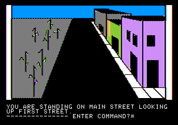 Hi-Res Adventure #3: Cranston Manor Apple II Screenshot: Starting location.
