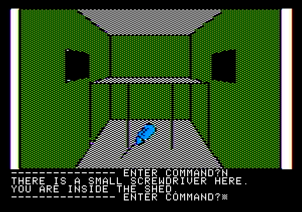 Hi-Res Adventure #3: Cranston Manor Apple II Screenshot: Ah, a screwdriver! I should take this...