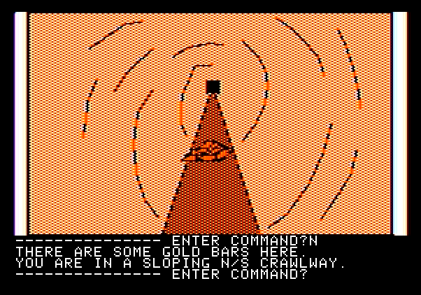 Hi-Res Adventure #3: Cranston Manor Apple II Screenshot: Gold bars, a nice treasure to find!