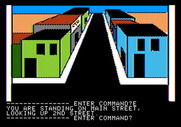 Hi-Res Adventure #3: Cranston Manor for Apple II - Exploring Main Street.