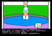 Hi-Res Adventure #3: Cranston Manor for Apple II - A cat fountain...