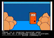 Hi-Res Adventure #3: Cranston Manor for Apple II - A subway platform.