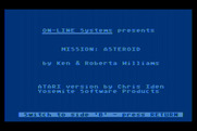 Hi-Res Adventure #0: Mission Asteroid for Atari 8-bit - Title screen (On-Line Systems release).